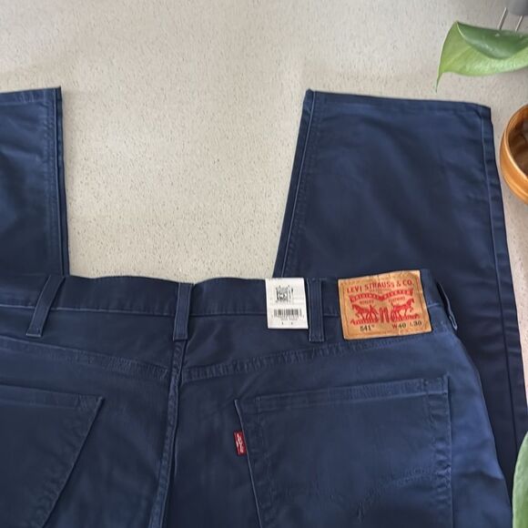 NWT Levi’s 541 Athletic Tapered Stretch Navy Pants Levi's Blue Tech 40 30 - Picture 4 of 8